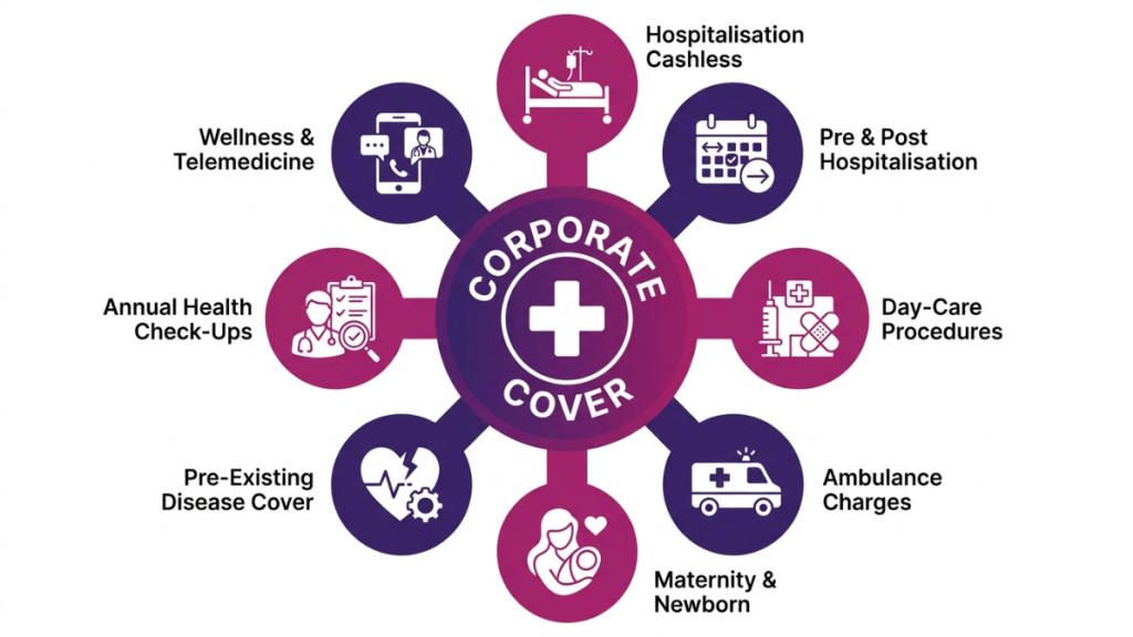 features of corporate health insurance