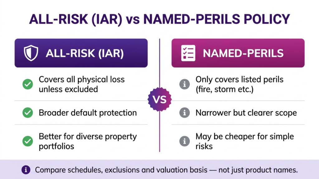 All-risk versus named-perils policies